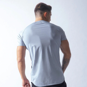 T-shirts OEM neufs personnalisés à col rond tricoté et manches courtes, vente en gros, poids lourd, vierges, pour hommes, 100 % coton, 180 grammes - Product Image 4
