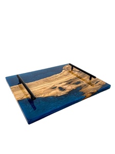 Bandeja de servicio de madera de lujo personalizada al por mayor de fábrica, bandeja de servicio de madera de uso doméstico de diseño personalizado de alta exigencia - Product Image 4