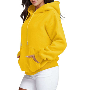 Unisex Red Hooded Sweatshirt Oversized Fit Cotton Fleece Casual Pocket Design Autumn Wear - Product Image 6