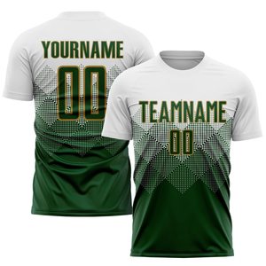 เสื้อฟุตบอลคอวีแขนสั้นสีขาวเขียวแบบซับลิเมชั่นสั่งทำพิเศษ ผ้าโพลีเอสเตอร์ซับเหงื่อ สำหรับผู้ชาย ชุดทีมผู้ใหญ่ ปรับแต่งได้ - Product Image 5