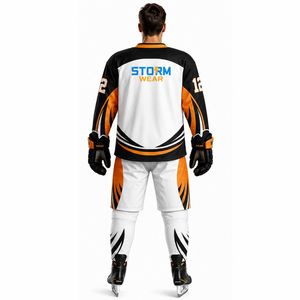 Nouveaux maillots de hockey sur glace personnalisés OEM, respirants, en polyester, sublimation, pour hommes, surdimensionnés, pour l'intérieur - Product Image 3