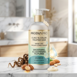 Crème revitalisante sans rinçage ProduxPro pour cheveux bouclés et colorés, avec propriétés lissantes et éclaircissantes - Product Image 2