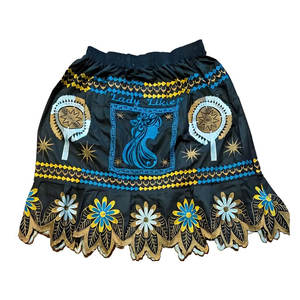 Vêtements brodés tropicaux, jupe florale vintage en coton, tenue de tous les jours, style des îles de la Micronésie, style pacifique, jupe micronésienne - Product Image 3