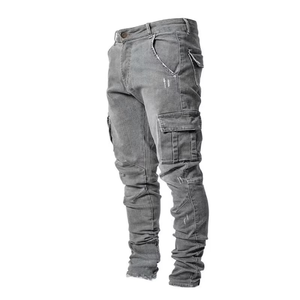Pantalones Cargo Casuales de Trabajo con Múltiples Bolsillos, Moda Urbana 2024, Pantalones Cargo para Hombre, Pantalones Vaqueros de Mezclilla para Hombre - Product Image 1