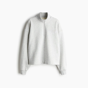 Sudadera con capucha minimalista de última moda 2026, con cremallera, unisex, de ajuste regular, color liso, tejida, con cuello alto, para otoño - Product Image 4