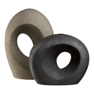 Vase à fleurs en métal contemporain haut de gamme, centre de table décoratif élégant pour salle à manger et salon, accent durable et raffiné - Product Image 4