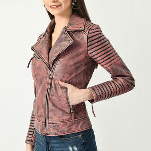 Promotion : Nouveautés – Vestes en cuir tendance pour femme pour l'hiver / Vestes en cuir vierges à manches longues les plus vendues - Product Image 4