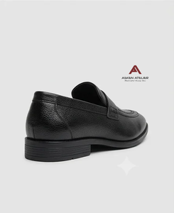 <b>Men's</b> Leather Loafers Square Toe Slip on Dress <b>Shoes</b> Breathable Anti Slippery Formal Office Footwear Genuine Leather Lining - Product Image 4