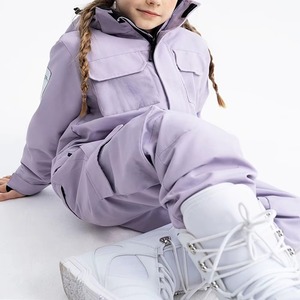 High Quality Children Heated Light Blue <b>Waterproof</b> Ski Jumpsuit Hood Zipper Closure Synthetic Insulation Outdoor Winter Wear - Product Image 6