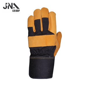 Gants de travail en cuir de haute qualité 707, orange haute visibilité, gants de sécurité pour monteurs canadiens - Product Image 3