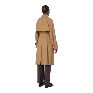 High Quality Women's Shearling Lined <b>Trench</b> Coat Belt <b>Waterproof</b> Windproof Casual Winter Jacket Polyester Elegant Long Sleeve - Product Image 2