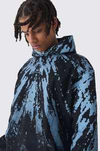 Sudadera con Capucha para Hombre, Estilo Oversize, con Logotipo Personalizado, Estampado Loopback, Borde Crudo, Básica, de Algodón, Estilo Urbano, con Bolsillos, en Oferta - Product Image 5