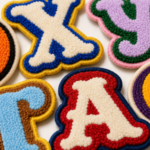 Handmade Chenille Alphabet <b>Patches</b> <b>Sew</b>-<b>On</b> Fabric Embroidered Decorations Gift Tags Cheap Price OEM Custom Chenille <b>Patches</b> - Product Image 6