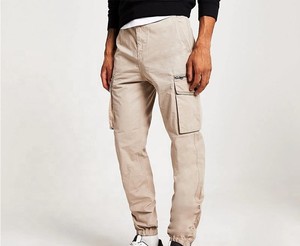Custom Logo Mens <b>Cargo</b> Pants Cotton <b>Stretch</b> Blend Casual Cargos Bulk Orders Fast Delivery - Product Image 1
