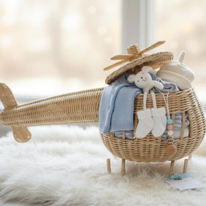 Helicóptero de Juguete de Mimbre Hecho a Mano, Vehículo Ecológico, Juego de Juguete para Niños, Diseño Tropical para Bebés y Niños - Product Image 4