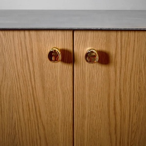 Poignée de meuble classique en laiton, forme œuf, finition dorée, durable, écologique, antirouille, pour tiroirs de commode, maison et bureau - Product Image 3