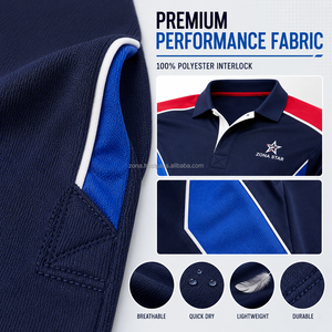 Uniforme de Rugby Transpirable 100% Poliéster, Azul Oscuro, Rojo, Azul Claro, Sublimación Personalizada, Conjunto de Camiseta y Pantalones Cortos con Cuello, Venta al Por Mayor para Hombre - Product Image 5