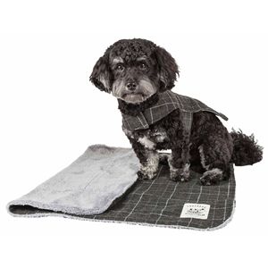 Giacca e Tappetino per Cani 2-in-1 Reversibili a Quadri con Accessori Abbinati - Product Image 2