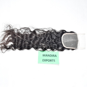 ผมต่อแบบดิบ 100% จากวัดในอินเดีย แบบไม่ผ่านกระบวนการ  แบบ Double Weft Bundles  พร้อม Closure ขนาด 5*5  แบบลอนธรรมชาติ สีดำ - Product Image 2