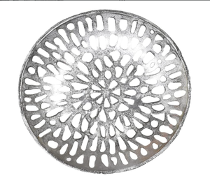 Customizable Heavy Duty Antique Design Metal <b>Tray</b> <b>Large</b> Serving <b>Tray</b> with Classic Style in Matte Silver Finish for Weddings - Product Image 3