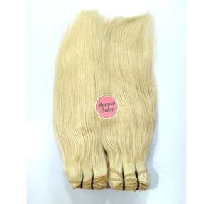 Arrow Exim 613 Cabello Humano Indio Virgen Remy con Cutícula Alineada, Rubio Natural, Ondulado y Liso, Grado 10A, Decolorado - Product Image 5