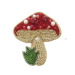 Broche de Lujo con Cuentas Bordadas a Mano, Broche Étnico con Cuentas Bordadas, Joyería Floral - Product Image 2