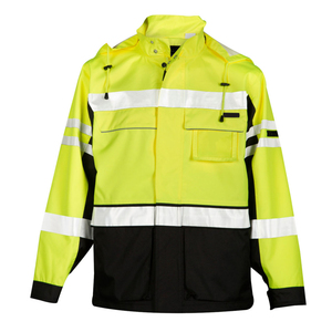 Veste de sécurité réfléchissante pour homme, en polaire, haute visibilité, vêtements de travail d'hiver, certifiée CE, logo personnalisé, grandes tailles - Product Image 1