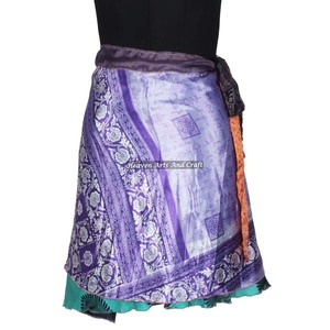 Minifalda India Mágica al por Mayor, Vestido Sari Multiusos, Minifalda Cruzada, Falda Corta Sari, Estilo Bohemio Gypsy de Moda - Product Image 5