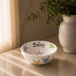 Tazón de Sopa de Cerámica Artesanal con Interior Glaseado en Color Agua, Diseño Botánico y Diseño Profundo y Duradero para una Elegante Vajilla - Product Image 6