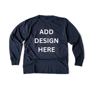 Proveedor de excedentes de Bangladesh, camiseta negra con cuello redondo, camisetas de algodón con estampado gráfico personalizado de manga larga, camisetas informales para hombre - Product Image 1