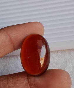 Cabochon ovale en grenat Hessonite naturel de qualité supérieure, pierre Hessonite en vrac pour la fabrication de bijoux, disponible à prix de gros. - Product Image 2