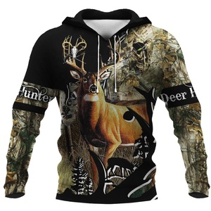 Sudadera con Capucha para Hombre, Estilo Moderno con Estampado 3D de Animales de la Selva, 100% Algodón, Forro Polar, Informal, para Invierno - Product Image 1
