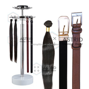 Astrid 162 CM Moderno y Ecológico Soporte Giratorio de Acero Inoxidable Color Oro Rosa para Exhibición de Extensiones de Cabello - Product Image 2