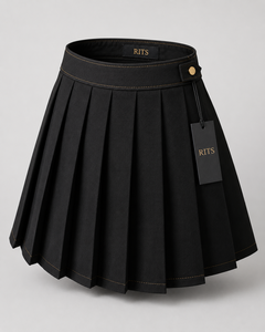 Jupe plissée mini pour femme RITS, taille haute, avec poches, anti-plis, séchage rapide, en Spandex/Polyester bleu, toutes saisons - Product Image 5