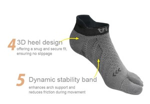Taiwan 2 Toes Fit Flip-flop Ladies Low quantité minimale de commande Custom Athletic Mid Chaussettes - Product Image 4