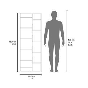 ตู้หนังสือและชั้นวางหนังสือเมลามีนสีขาวแบบเปิด - Product Image 5