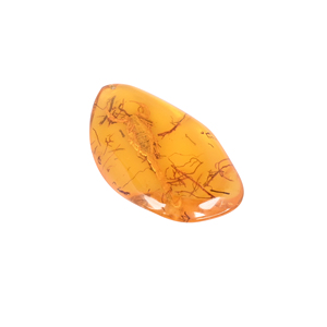 Pierre précieuse synthétique Ishu Gems de qualité AA, ambre de laboratoire, forme irrégulière 63x37mm, 108.15g, traitements naturels personnalisables, pour femme - Product Image 2
