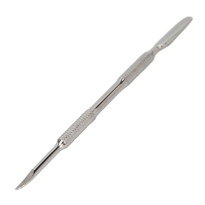 Pousse-cuticules professionnel en acier inoxydable de qualité salon, avec poignée texturée antidérapante et haute performance pour le soin des ongles - Product Image 1