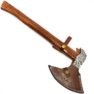 Handmade Viking Tomahawk <b>Axe</b> Head High Carbon Steel Stainless Steel Blade Natural Wood <b>Handle</b> Outdoor Camping Survival Use Heavy - Product Image 3