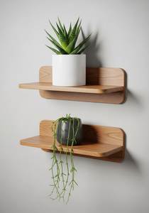 Decorative Rustic Wooden Floating <b>Shelves</b> Wall Mounted Display Racks For Books Plants Photos And Home Accessories - Product Image 1
