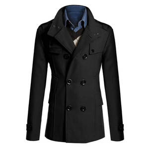 Manteau Trench Élégant en Mélange de Laine pour Homme – Veste d'Hiver Chaude et Longue pour l'Automne – Style Urbain Décontracté et Habillé – Vente en Gros - Product Image 2