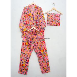 Nouvel ensemble de pyjama en coton pour femme, confortable, idéal pour la demoiselle d'honneur, pyjama en coton pour adulte - Product Image 3
