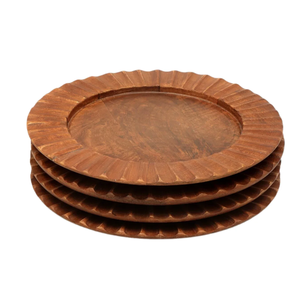 Assiettes de présentation en bois pour fruits et aliments, lot de 4, de bonne qualité, écologiques - Product Image 4