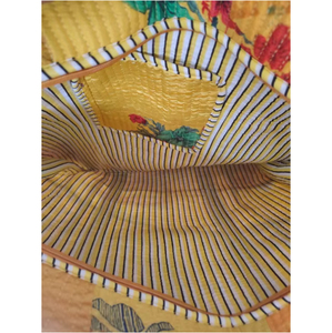 Sac fourre-tout bohème en coton à rayures et motifs floraux, poignée souple, ouverture supérieure, unisexe, antivol, capacité 20-35L, pour le camping, usage quotidien, cadeau - Product Image 6