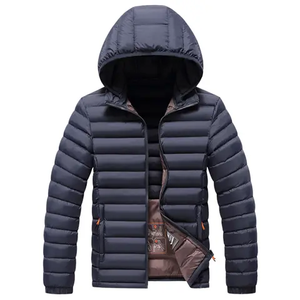 Chaquetas de Plumón para Hombre, Casuales, para Exteriores, Cálidas, con Logotipo Personalizado, de Nailon Negro con Capucha, para Invierno - Product Image 5