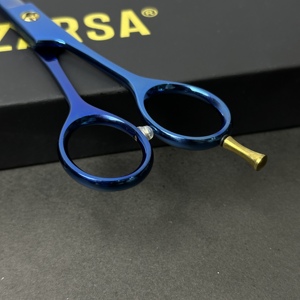Round Handle Non <b>Slip</b> Grip Stainless Steel Barber Scissors Adjustable Screw Ultra Sharp Cutting Scissors for Hair Salon Supplies - Product Image 5