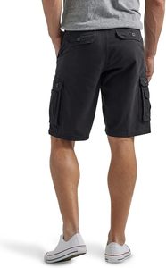 Shorts en jean cargo noirs pour hommes, taille mi-haute avec poches, style décontracté d'été, tissu respirant, délavage classique - Product Image 2