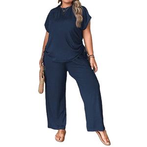 Camiseta y conjuntos cortos de mujer con estampado de moda de la mejor calidad, camisetas de manga corta de verano, conjuntos de pantalones cortos para mujer de BD - Product Image 2