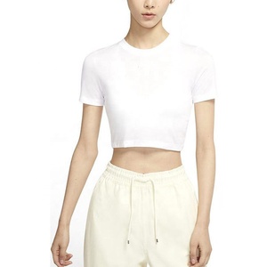 Camisetas Cortas de Algodón para Mujer, Personalizadas, Estilo Básico, Verano 2026, Oferta, Camisetas Cortas Sexys para Mujer - Product Image 4
