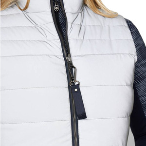 Gilet long matelassé d'hiver personnalisé avec logo, style streetwear, manteau sans manches rembourré pour femme - Product Image 3